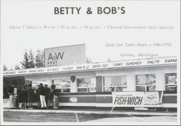 A&W Restaurant - Gwinn - 37 M-35 Gwinn Mi 49841 Old Yearbook Ad (newer photo)